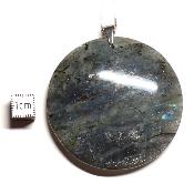 Labradorite pendentif disque 15352