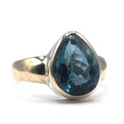 Fluorine Bleue Bague en Argent 18429 / Taille 62