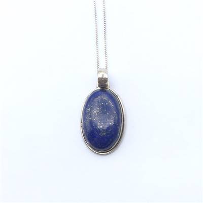 Lapis-Lazuli d'Afghanistan avec Monture en Argent 18763