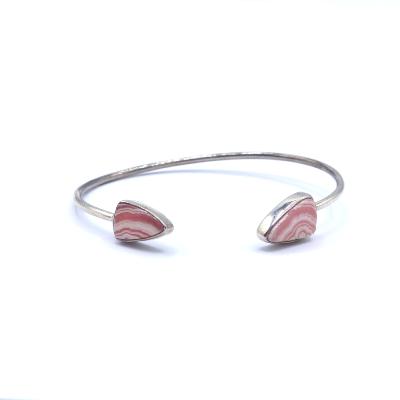 Rhodochrosite Bracelet avec Monture en Argent 19876