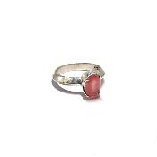 Rhodochrosite Bague en Argent 20109