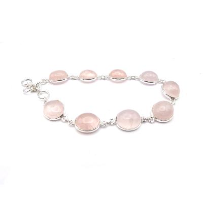 Quartz Rose Bracelet Argent 925