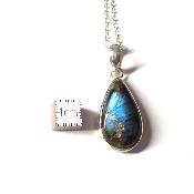 Labradorite Pendentif avec Monture en Argent 2206