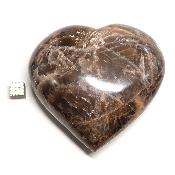 Pierre de lune noire coeur 2259