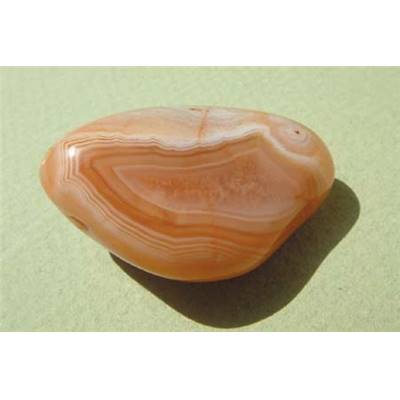 Agate Rubannée Orange Pierre Roulée