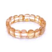 Citrine Chauffée (Améthyste Chauffée) Bracelet Forme Carrée