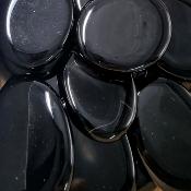 Agate Noire Pierre Plate