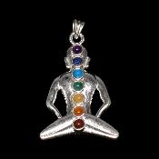 7 Chakras Pendentif Métal Argenté Choix n°60