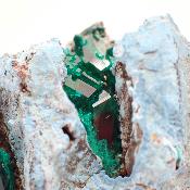 Shattuckite et Dioptase pierre brute 14940