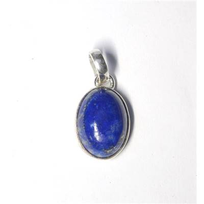 Lapis-Lazuli d'Afghanistan Pendentif avec Monture en Argent