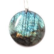 Labradorite pendentif disque 15035