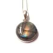 Labradorite Pendentif avec Monture en Argent 15043