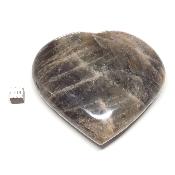 Pierre de lune noire coeur 15478
