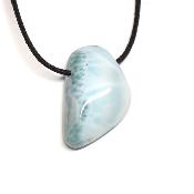 Larimar pendentif pierre percée 15616