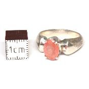 Rhodochrosite Bague en Argent 2390