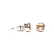 Citrine Boucles d'Oreilles Ronde facette BO1B