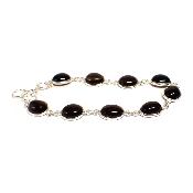 Quartz Fumé Bracelet Argent 925