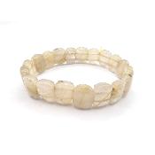 Cristal Rutile (Quartz Rutile) Bracelet Forme Carrée