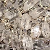 Cristal de Roche Pendentif Pierre Brute avec Cage