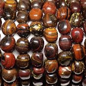 Jaspe Hématoide (Oeil de Fer) Collier Roulé