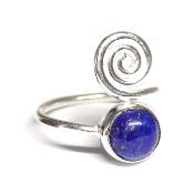 Lapis Lazuli Bague réglable en Argent avec Symbole Choix n°2 BG1B