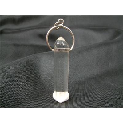 Cristal de Roche Pendentif Biterminé