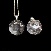 Cristal de Roche Dodécaèdre Pendentif Pierre Roulée