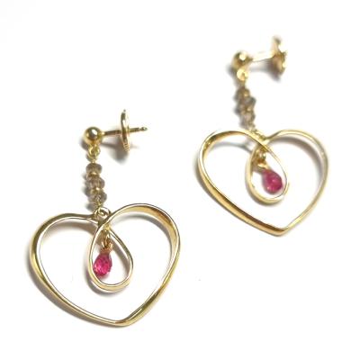 Larmes de Marie - Boucles d'oreilles Saphir et Diamant 03594
