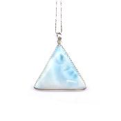 Larimar Pendentif Avec Monture en Argent 19512