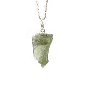 Véritable Moldavite Pendentif Pierre Brute 19652