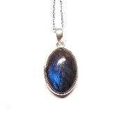 Labradorite Pendentif avec Monture en Argent 2205