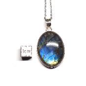 Labradorite Pendentif avec Monture en Argent 2207