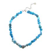 Apatite Bleue Collier Mini Roulé