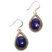 Lapis Lazuli Boucles d'Oreilles Ovale Pendante Choix n°4 BO3A
