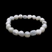 Pierre de Lune Bleutée Bracelet Roulé