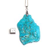 Turquoise de Chine pendentif Plaque 04920