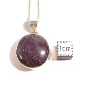 Rubis Etoilé Pendentif avec Monture en Argent n° 15051