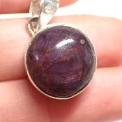Rubis Etoilé Pendentif avec Monture en Argent n° 15057