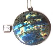 Labradorite pendentif disque 15352