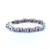 Grenat Pyrope Bracelet Argent 19152