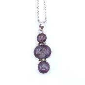 Rubis Étoilé Pendentif avec Monture en Argent 19762