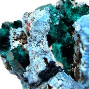 Shattuckite et Dioptase pierre brute 14940
