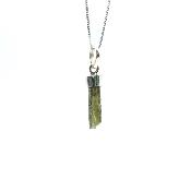 Véritable Moldavite Pendentif Avec Monture en Argent 20250