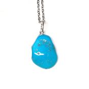 Turquoise Sleeping Beauty Pendentif Pierre Roulée 2186