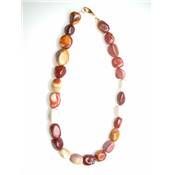 Jaspe Mokaïte Collier Roulé