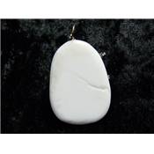 Nacre Mini Pendentif Pierre Plate