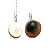Oeil de Shiva Pendentif Pierre Brute