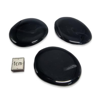 Agate Noire Pierre Plate