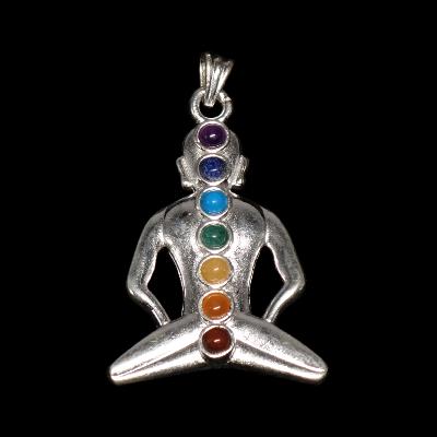 7 Chakras Pendentif Métal Argenté Choix n°60