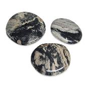 Jaspe Feuille d'Argent Pierre Plate